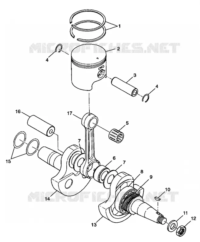 CRANKSHAFT AND PISTON XPRESS 300 W98CA28C (4945364536C011)