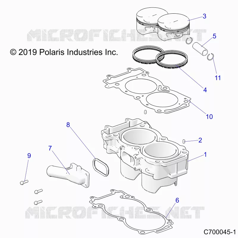 CYLINDER AND PISTON