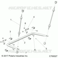SUSPENSION, REAR STRUT STABILIZER 49S- R20RSR99/A (C700027)