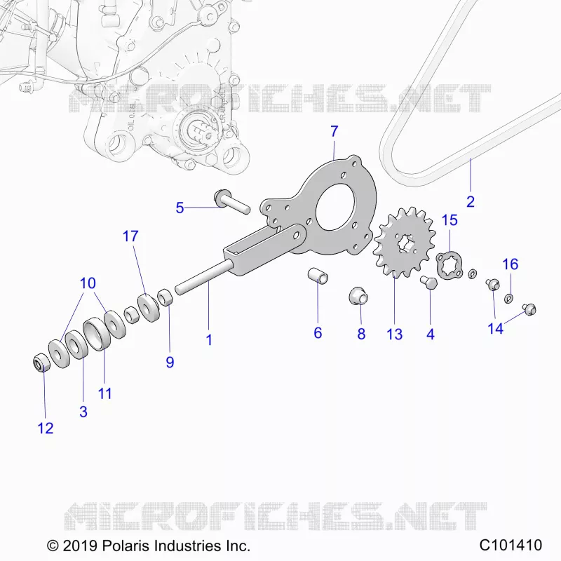 DRIVE TRAIN, CHAIN TENSIONER AND SPROCKET