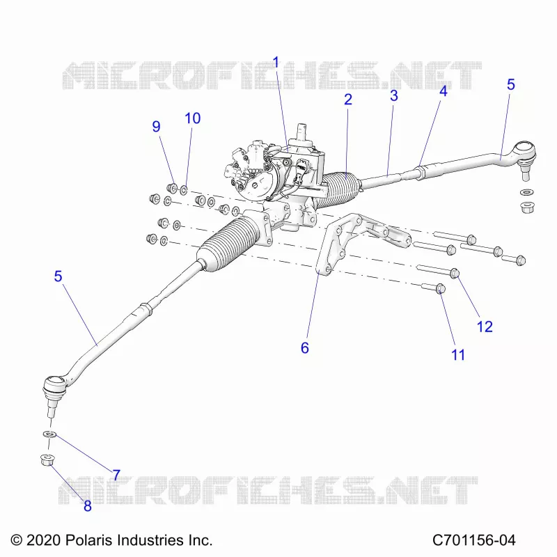 STEERING GEAR BOX W/EPS AND RELATED