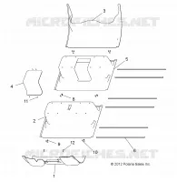 FLOOR PANEL, PLASTIC, 6 PASSENGER