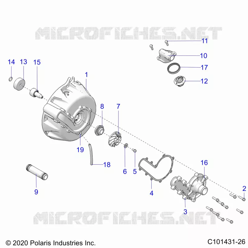 ENGINE, COOLING SYSTEM AND WATER PUMP