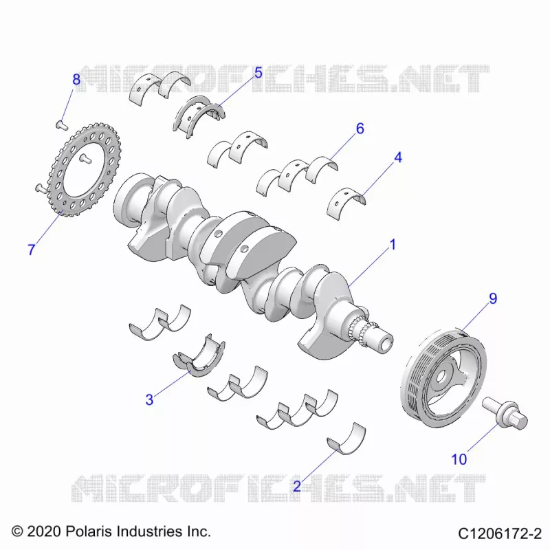ENGINE, CRANKSHAFT AND BEARINGS