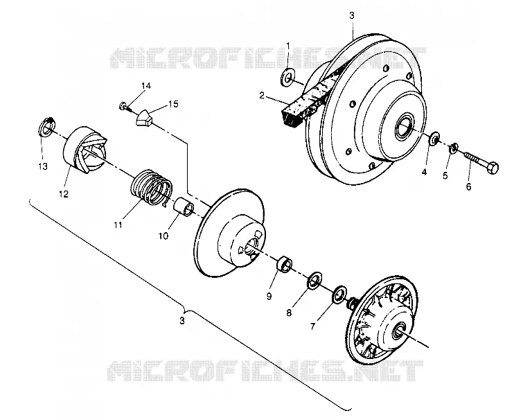 DRIVEN CLUTCH ASSEMBLY TRAIL BLAZER W947221 (4926832683B010)