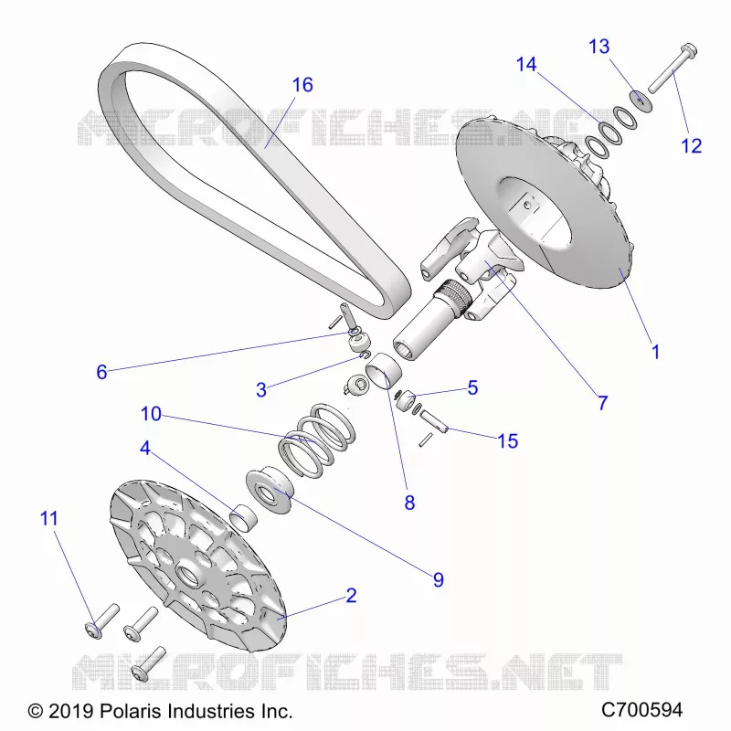DRIVE TRAIN, SECONDARY CLUTCH
