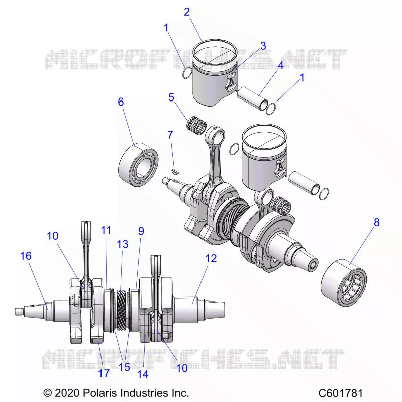 ENGINE, PISTON AND CRANKSHAFT