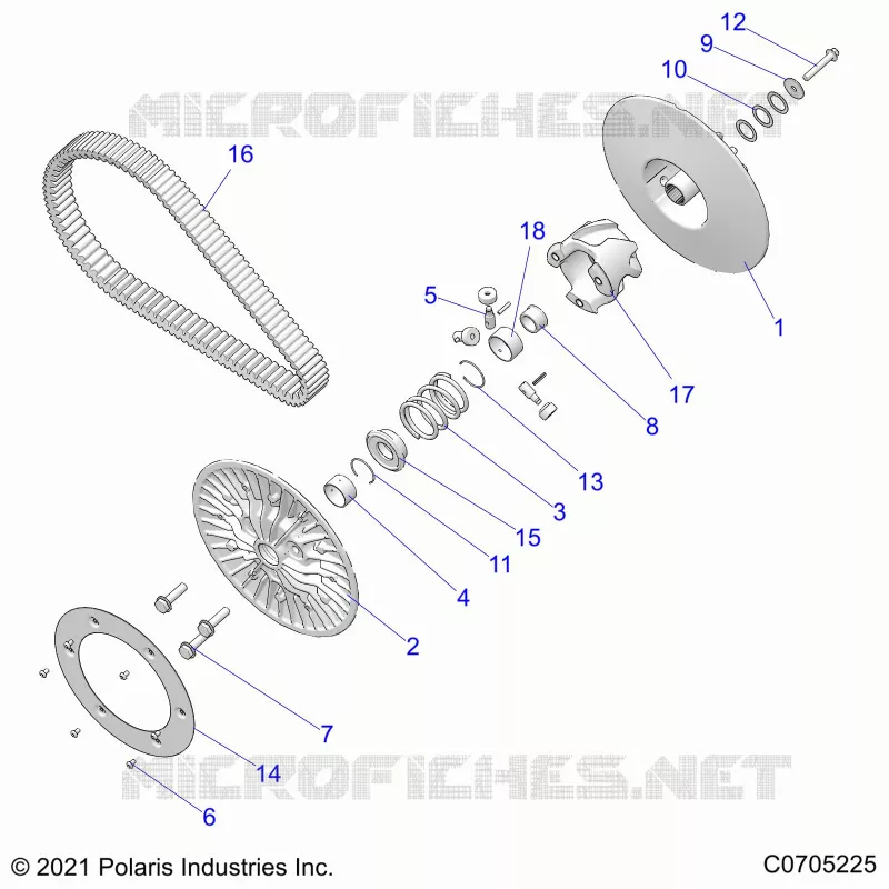 DRIVE TRAIN, SECONDARY CLUTCH