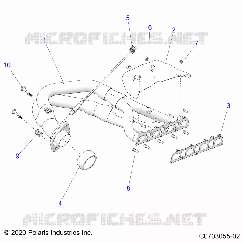 ENGINE, EXHAUST SYSTEM, HEADPIPE