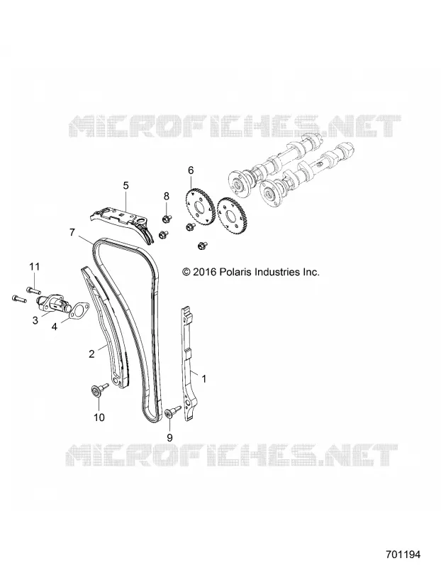 CAM CHAIN AND TENSIONER