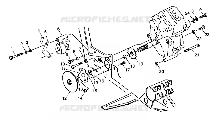 GEARCASE/BRAKE AND CHAIN COVER MOUNTING