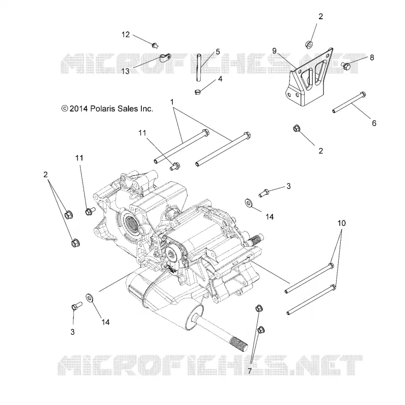 DRIVE TRAIN, MAIN GEARCASE MOUNTING