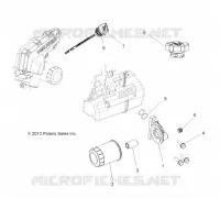 ENGINE, OIL FILTER AND DIPSTICK