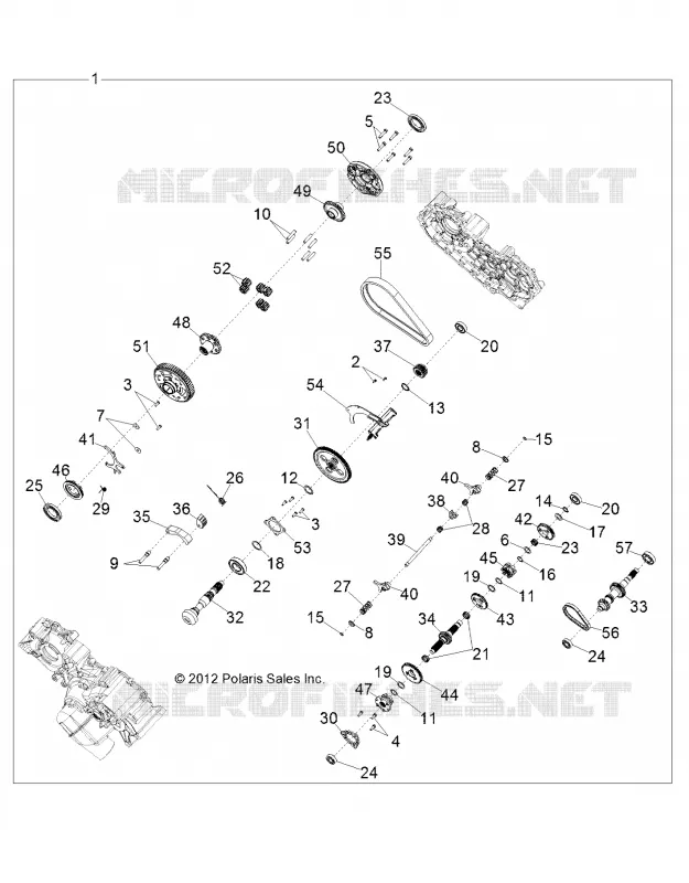 DRIVE TRAIN, MAIN GEARCASE INTERNALS