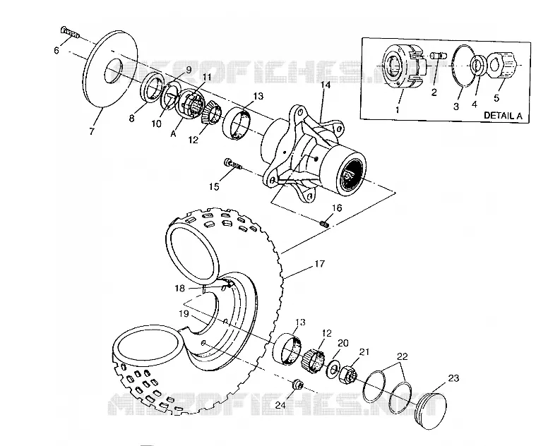 FRONT WHEEL ASSEMBLY 6X6 400L, SWEDISH S948740 AND  NORWEGIAN N948740 (4926812681017A)