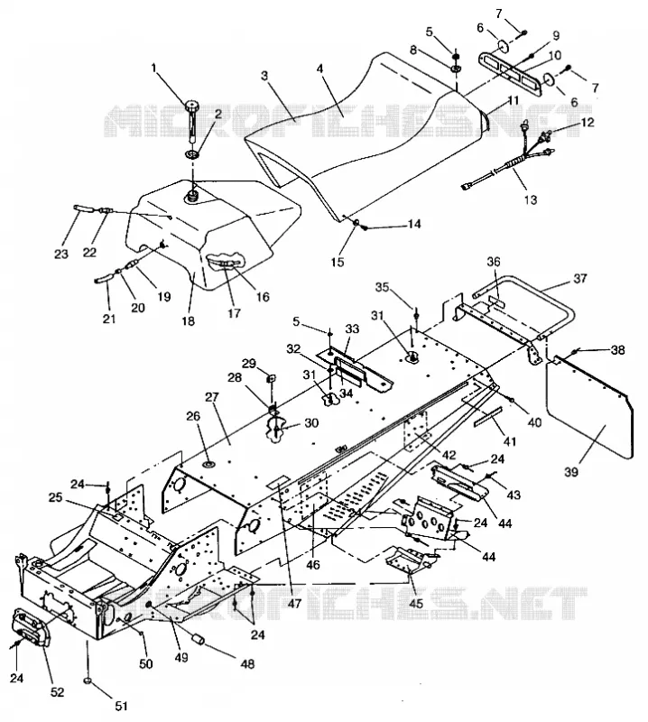TUNNEL AND SEAT ASSEMBLY LITE E943433 (49273427340001)