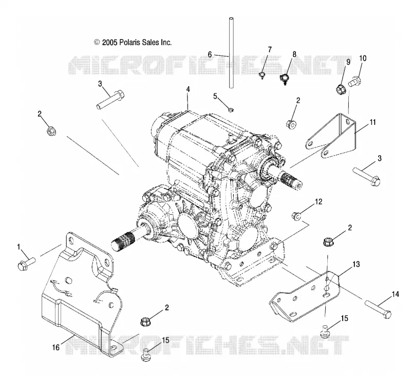 DRIVE TRAIN, MAIN GEARCASE MOUNTING
