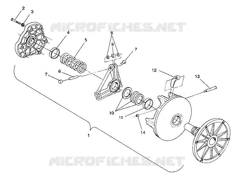 DRIVE CLUTCH ASSEMBLY SPORT / 0930443 (4922942294021A)