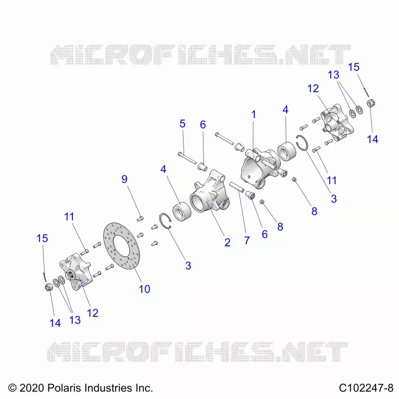 REAR SUSPENSION HUBS, CARRIER AND BRAKE DISC