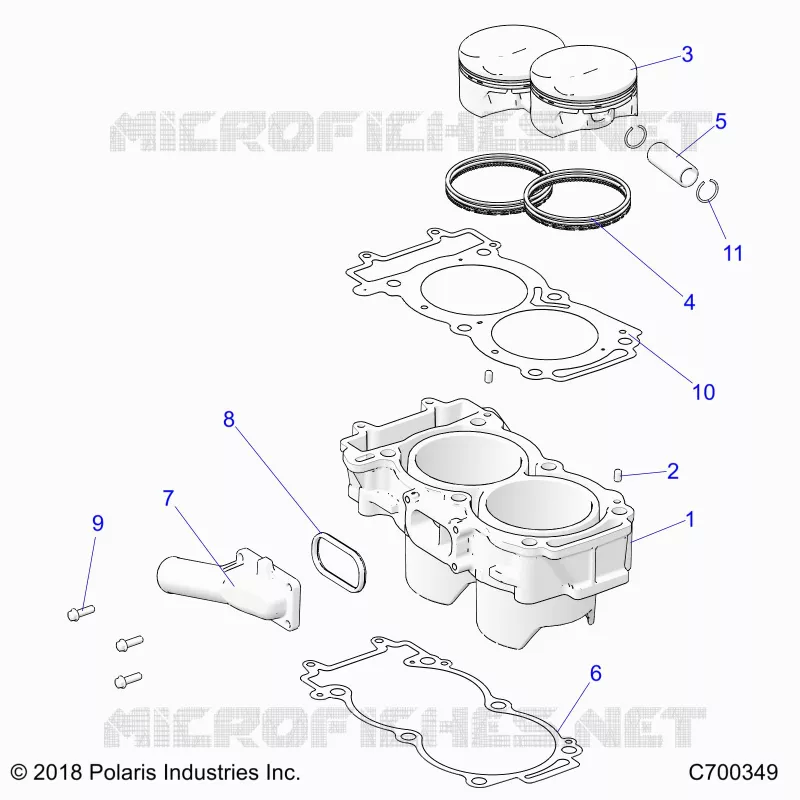 CYLINDER AND PISTON