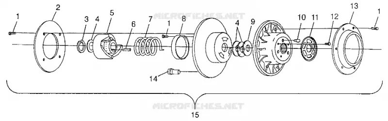 DRIVEN CLUTCH WIDETRAK GT 0972061 AND EUROPEAN WIDETRAK GT E972061 (4938173817B014)