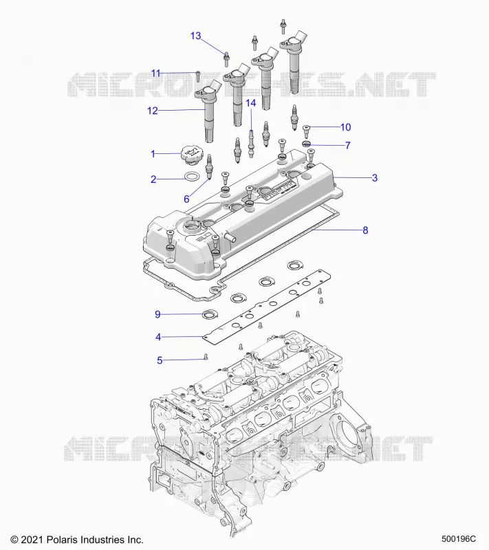ENGINE, VALVE COVER