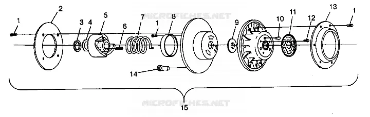 DRIVEN CLUTCH ASSEMBLY 440 XCR SP 0941660 (4927082708024A)