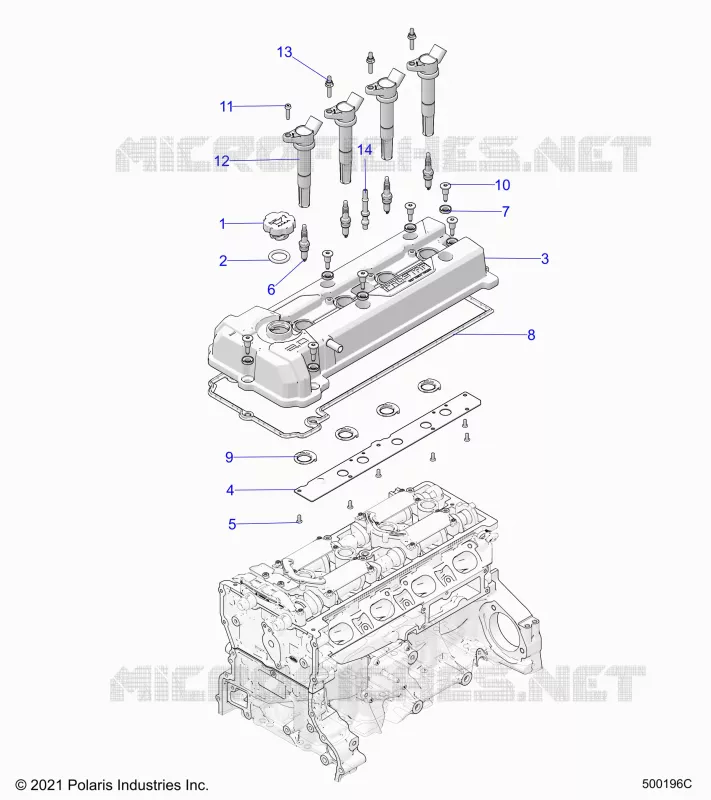 ENGINE, VALVE COVER