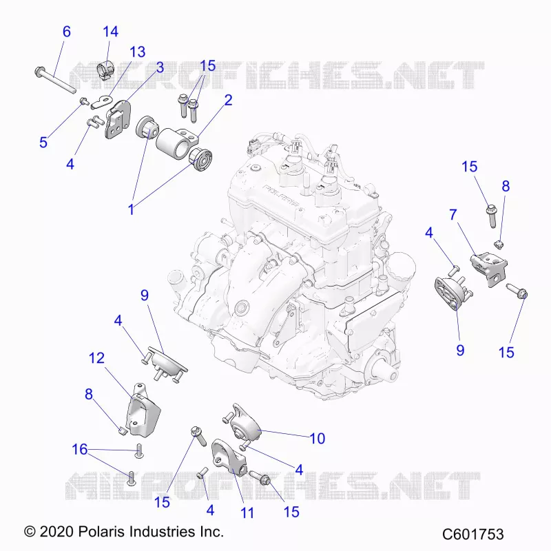 ENGINE, MOUNTING & LONG BLOCK