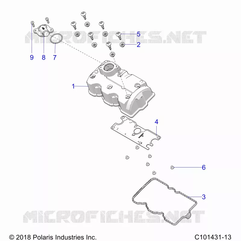 ENGINE, VALVE COVER