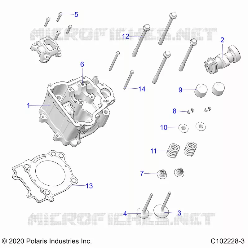 ENGINE, CYLINDER HEAD, CAM AND VALVES
