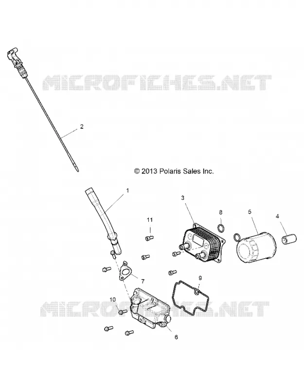ENGINE, DIPSTICK AND OIL FILTER