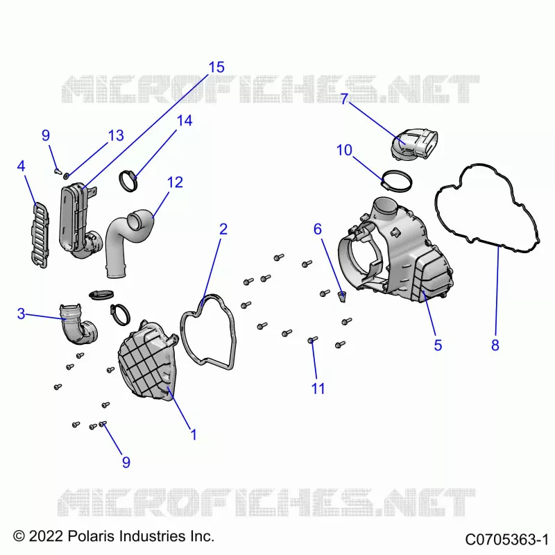ENGINE, ALTERNATOR COVER HVAC