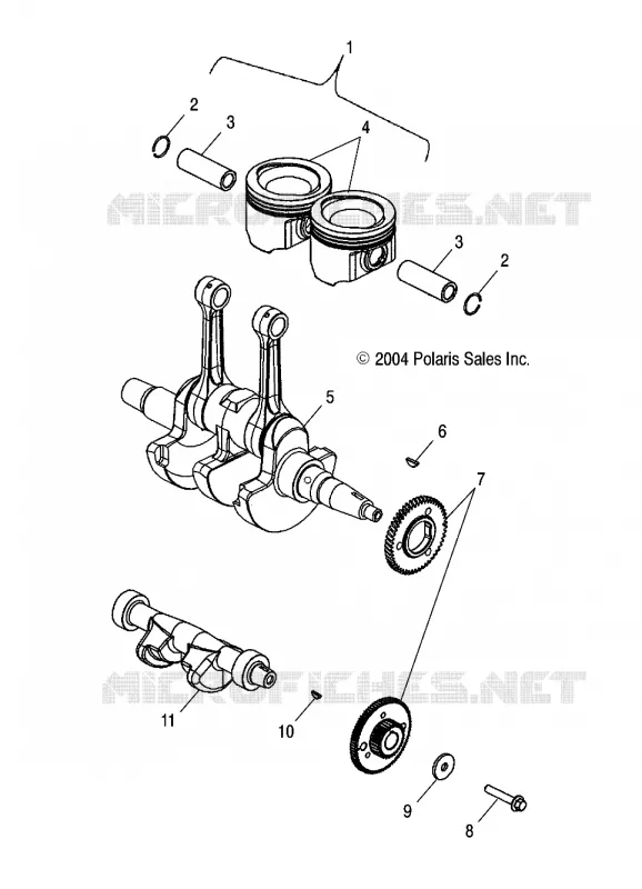 CRANKSHAFT AND PISTON