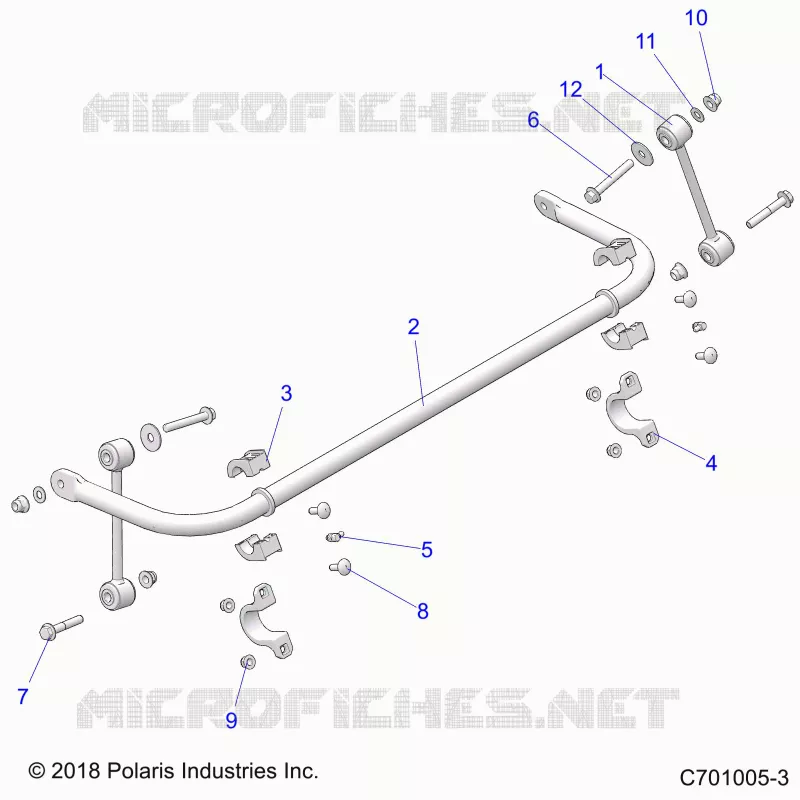 SUSPENSION, STABILIZER BAR, REAR
