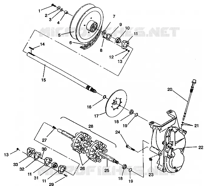 DRIVE TRAIN ASSEMBLY CLASSIC E942865 AND  CLASSIC TOURING E942875 (49274027400020)