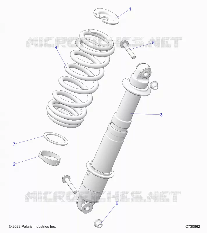 SUSPENSION, REAR SHOCK MOUNTING