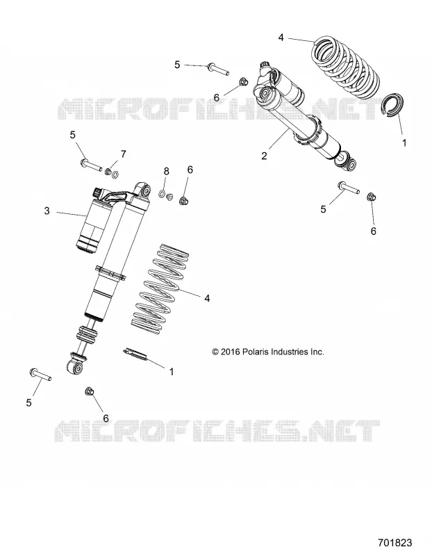 SUSPENSION, REAR SHOCK MOUNTING