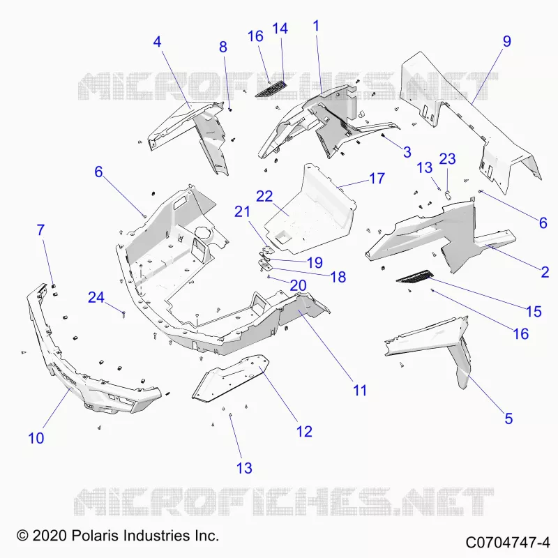 REAR BODYWORK RACK AND FENDERS