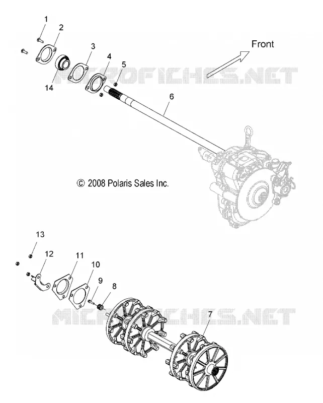 DRIVE TRAIN, DRIVE SHAFT ASM. AND JACKSHAFT ASM.