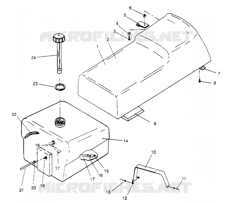 SEAT   GAS TANK ASSEMBLY WIDETRAK GT 0952061 AND  EUROPEAN WIDETRAK GT E9 (4928962896A007)