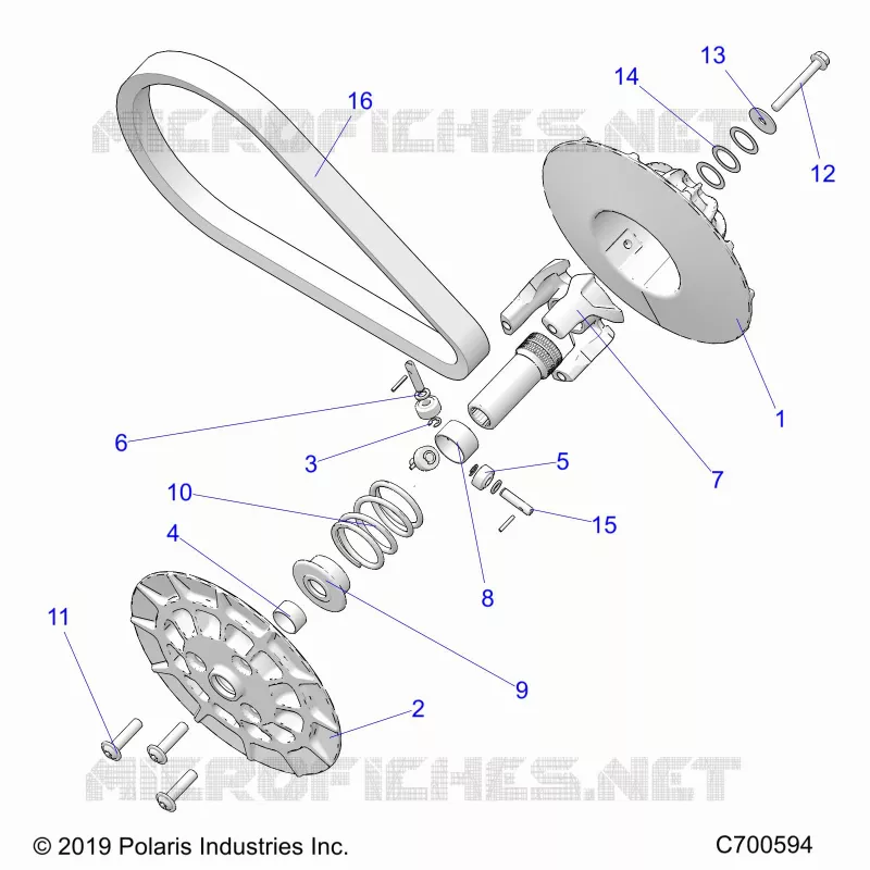 DRIVE TRAIN, SECONDARY CLUTCH