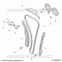ENGINE, CAM CHAIN AND TENSIONER
