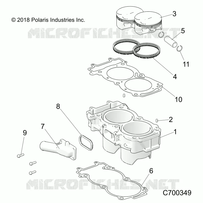 CYLINDER AND PISTON