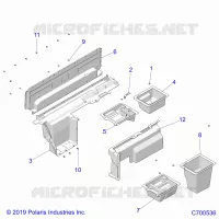REAR BODYWORK CLOSEOFF/STORAGE (SPORT ROOF)
