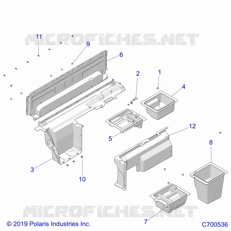 REAR BODYWORK CLOSEOFF/STORAGE (SPORT ROOF)
