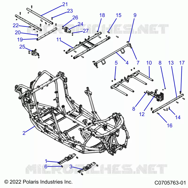 CHASSIS, MAIN FRAME AND SKID PLATES
