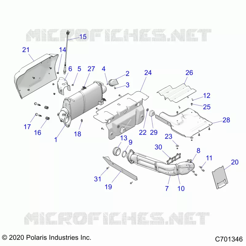 ENGINE, EXHAUST SYSTEM