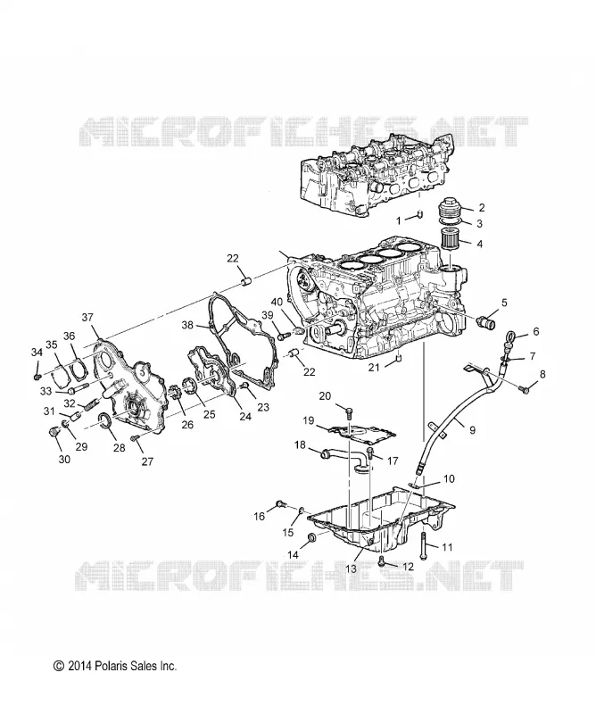 ENGINE, OIL PUMP, PAN, AND RELATED PARTS
