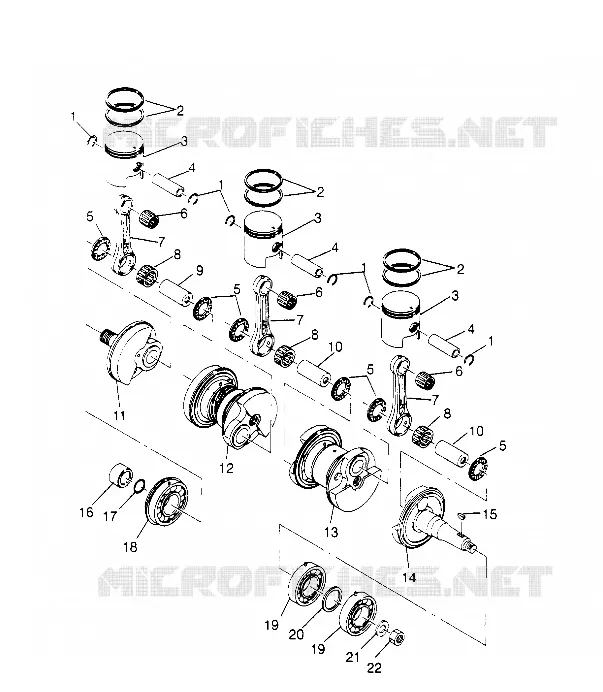CRANKSHAFT   PISTON  SL 650 B954058 (4930483048B014)